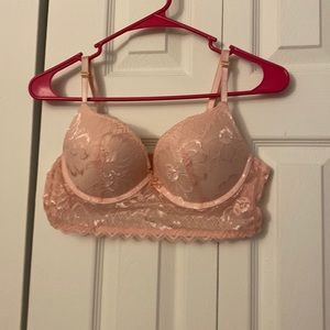 Cute pink lace bra